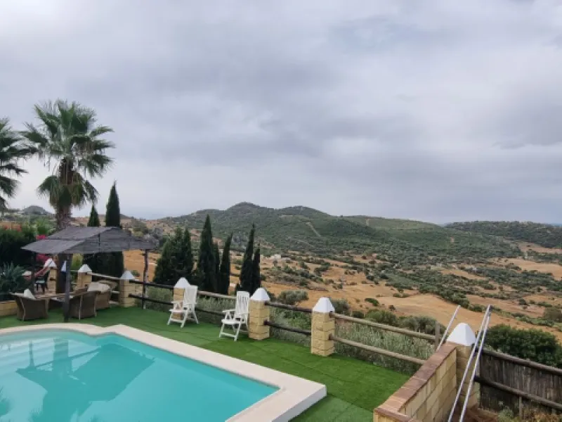 Great finca with three bedrooms, two bathrooms, lots of land and private pool. Just on the entrance of Casares village, no difficult roads, easy access, great quiet location and it has the most spectacular views that you will be able to find. There are 3 
