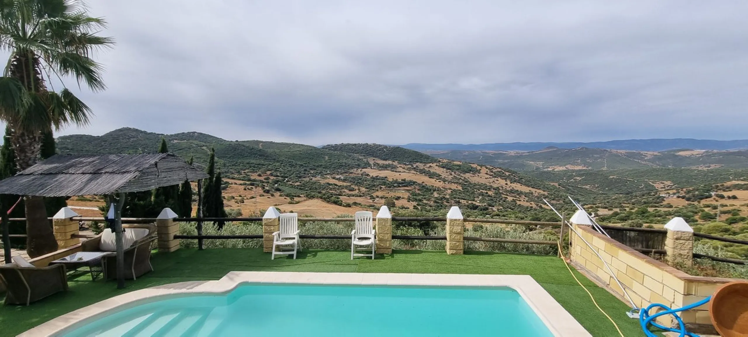Great finca with three bedrooms, two bathrooms, lots of land and private pool. Just on the entrance of Casares village, no difficult roads, easy access, great quiet location and it has the most spectacular views that you will be able to find. There are 3 