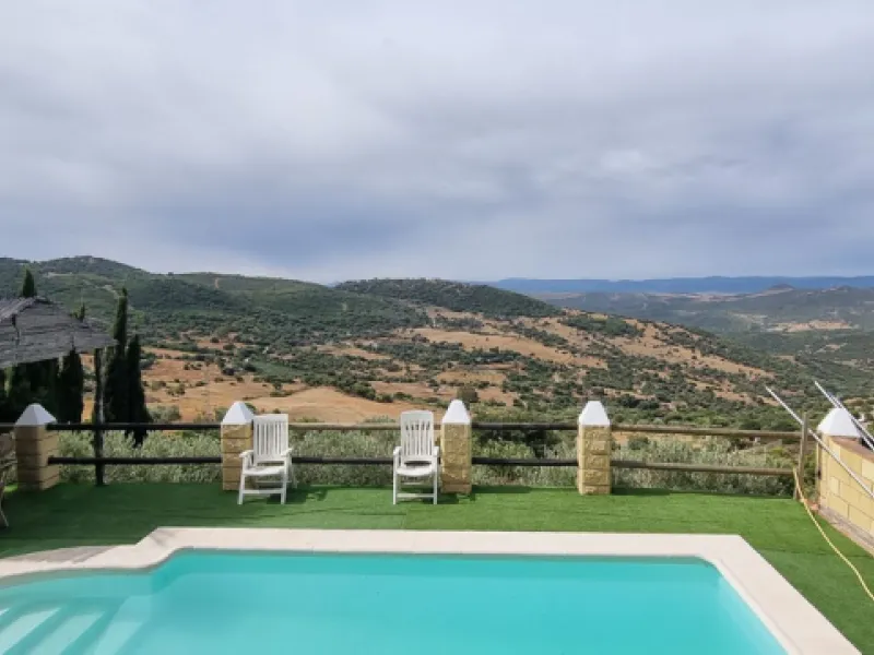 Great finca with three bedrooms, two bathrooms, lots of land and private pool. Just on the entrance of Casares village, no difficult roads, easy access, great quiet location and it has the most spectacular views that you will be able to find. There are 3 