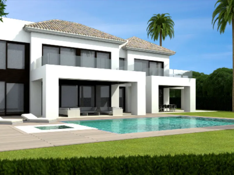 House - Detached Villa в продаже в Estepona, Málaga. В доме 5 спален и 5 ванных комнат. Площадь дома 804 м². Площадь участка 1529 м²