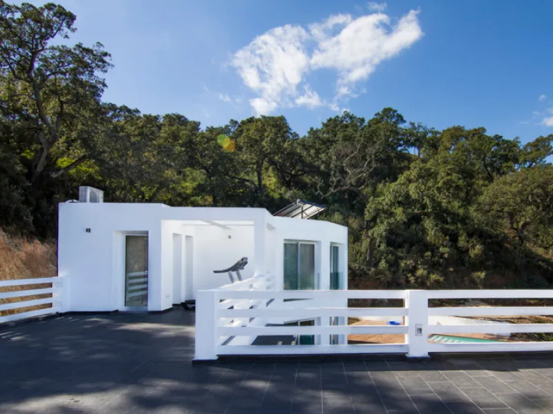 Big modern villa, with spectacular mountain views. Set in a magical cork oak forest.