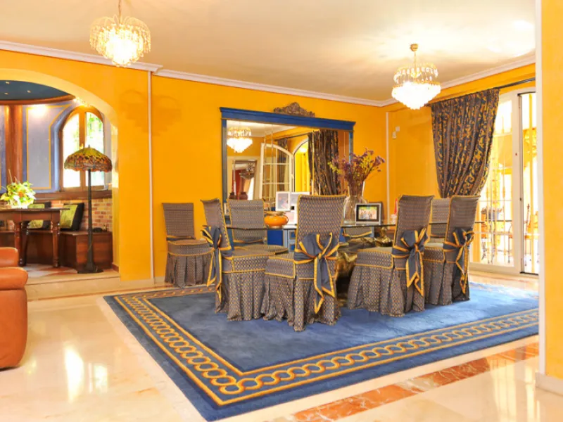 Well presented 4 bedroom villa, with fitted kitchen, garage parking, private pool and garden.  South West facing with views of the Mountains and the sea from the sunny terraces.