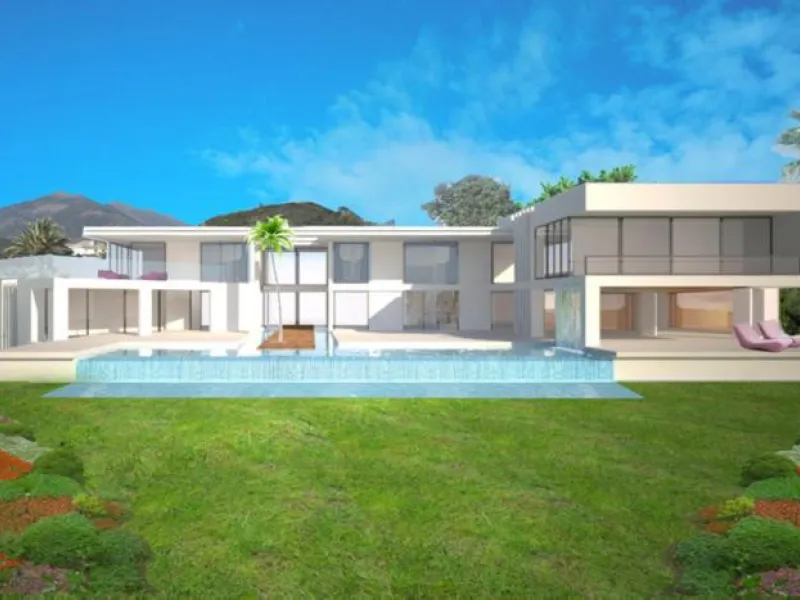 This luxury mansion is situated in La Vega del Colorado near La Quinta Golf, a gated community with 24h security. The property consists of 8 bedrooms (5 in the main house and another 3 in the adjacent guest house), 8 bathrooms (5+3), a guest toilet, 3 lar