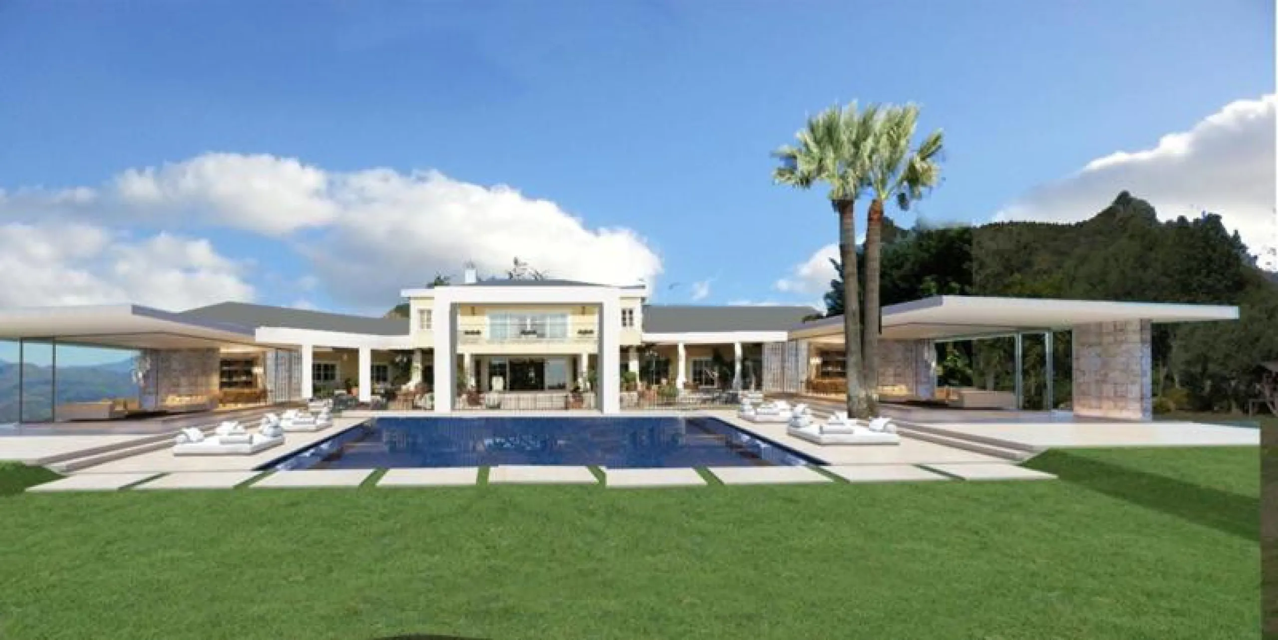 This luxury mansion is situated in La Vega del Colorado near La Quinta Golf, a gated community with 24h security. The property consists of 8 bedrooms (5 in the main house and another 3 in the adjacent guest house), 8 bathrooms (5+3), a guest toilet, 3 lar