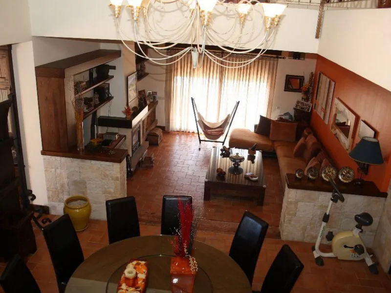 Private Estate of 4,250 m²** with a swimming pool, covered parking, sea-view lookout, barbecue oven, and terrace with views. The house spans 650 m² over three floors: equipped kitchen, living room, dining room for 10, study, suite with bathroom, 4 double 