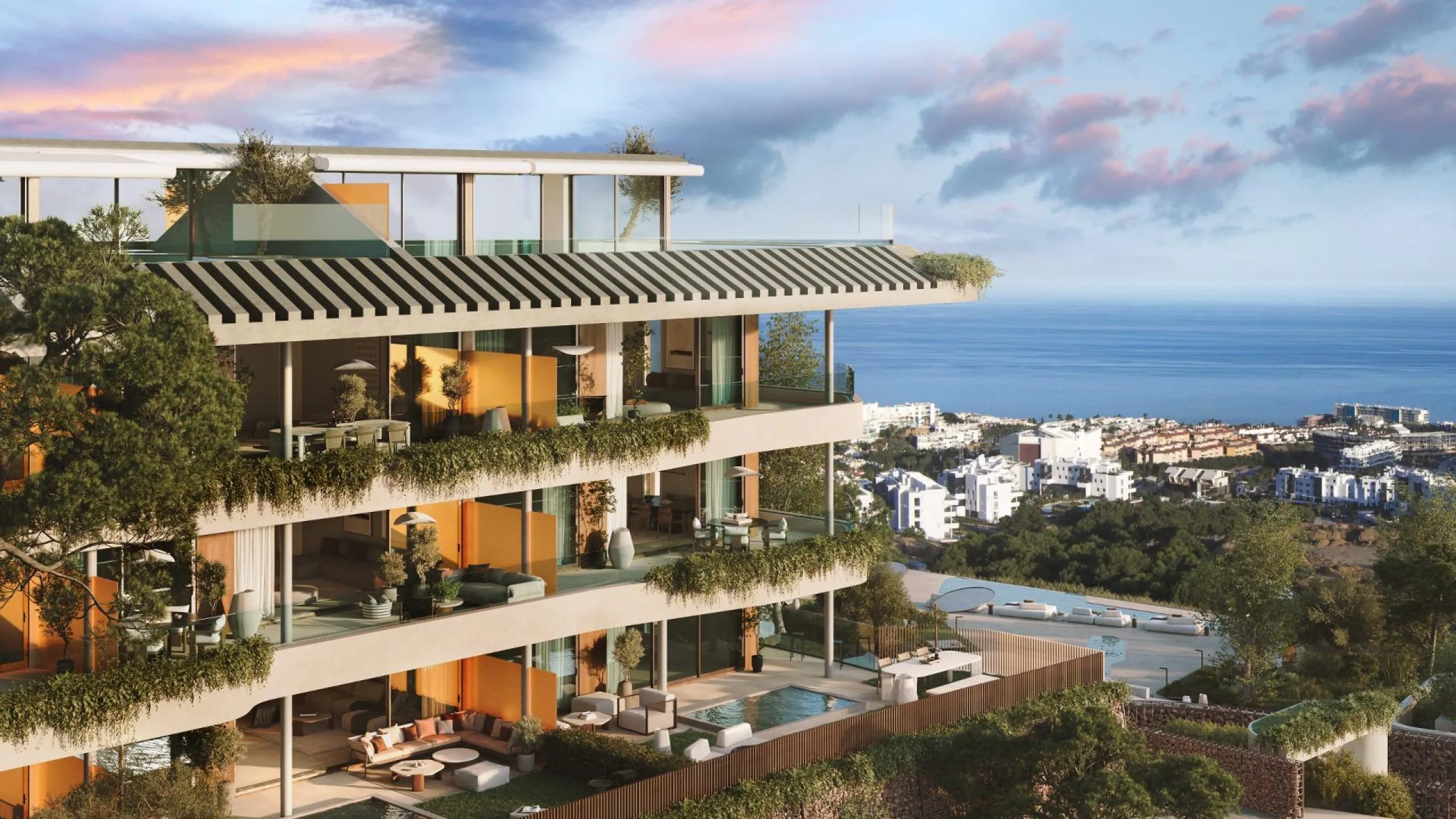 Exclusive Sustainable Residences in El Higuerón, Costa del Sol& & A Unique Development Surrounded by Nature& Discover this exclusive new development in El Higuerón, Costa del Sol, featuring 233 modern residences surrounded by 7,000 m² of landscap