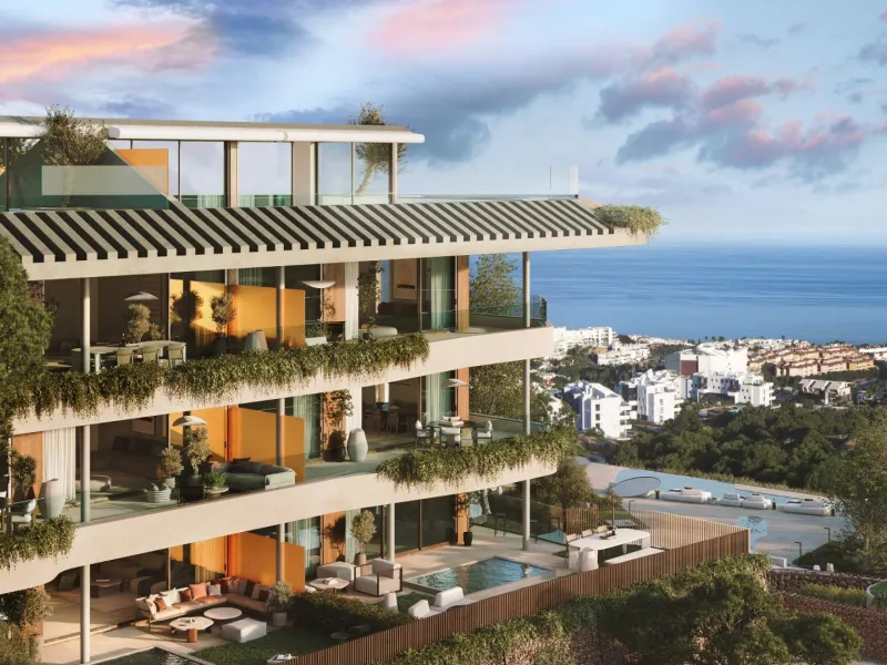 Exclusive Sustainable Residences in El Higuerón, Costa del Sol& & A Unique Development Surrounded by Nature& Discover this exclusive new development in El Higuerón, Costa del Sol, featuring 233 modern residences surrounded by 7,000 m² of landscap