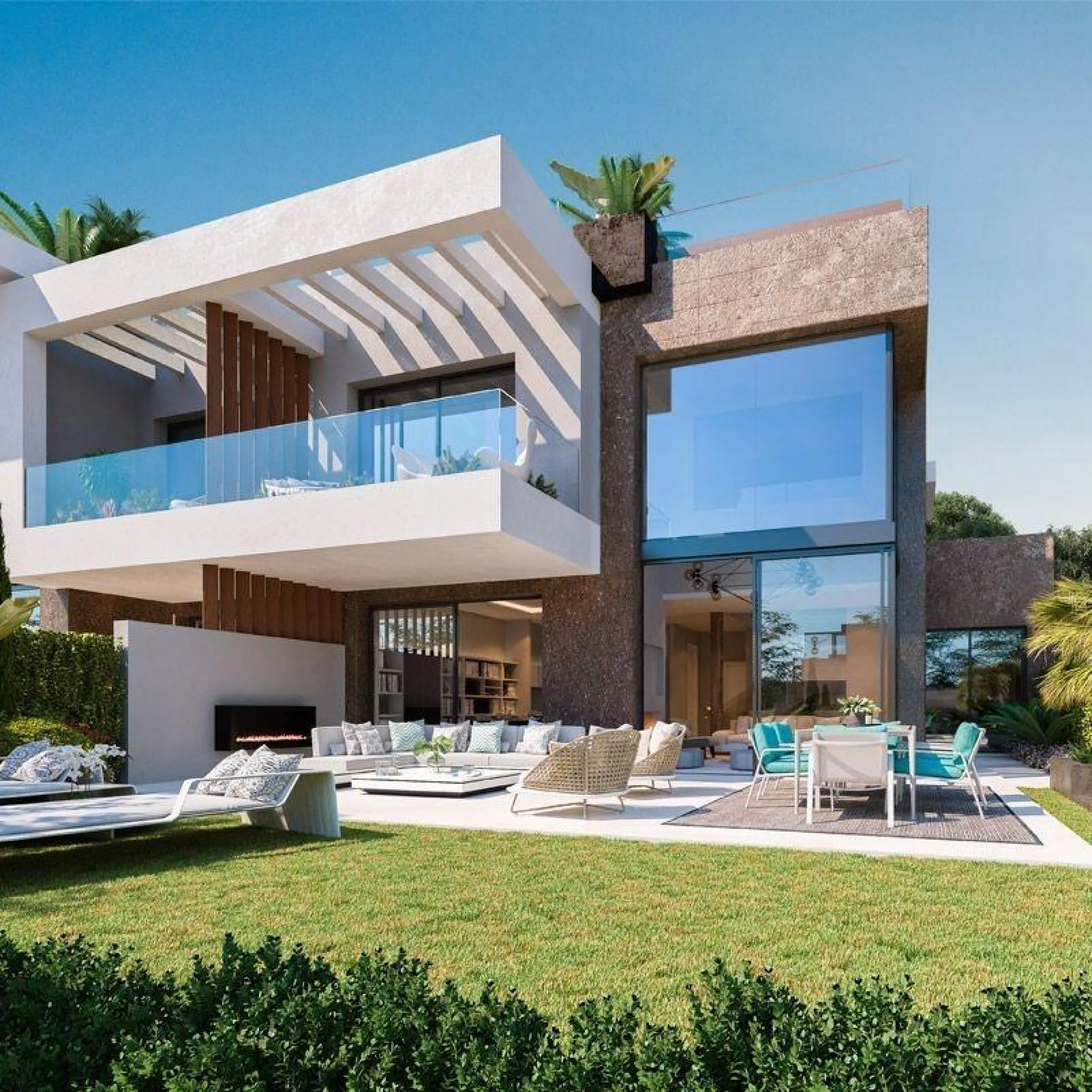 Luxurious New Build Townhouses in Río Real, Marbella& & Exclusive Community with Premium Amenities& Nestled in the prestigious Río Real neighborhood of Marbella, this stunning development offers 27 townhouses and semi-detached houses, designed to