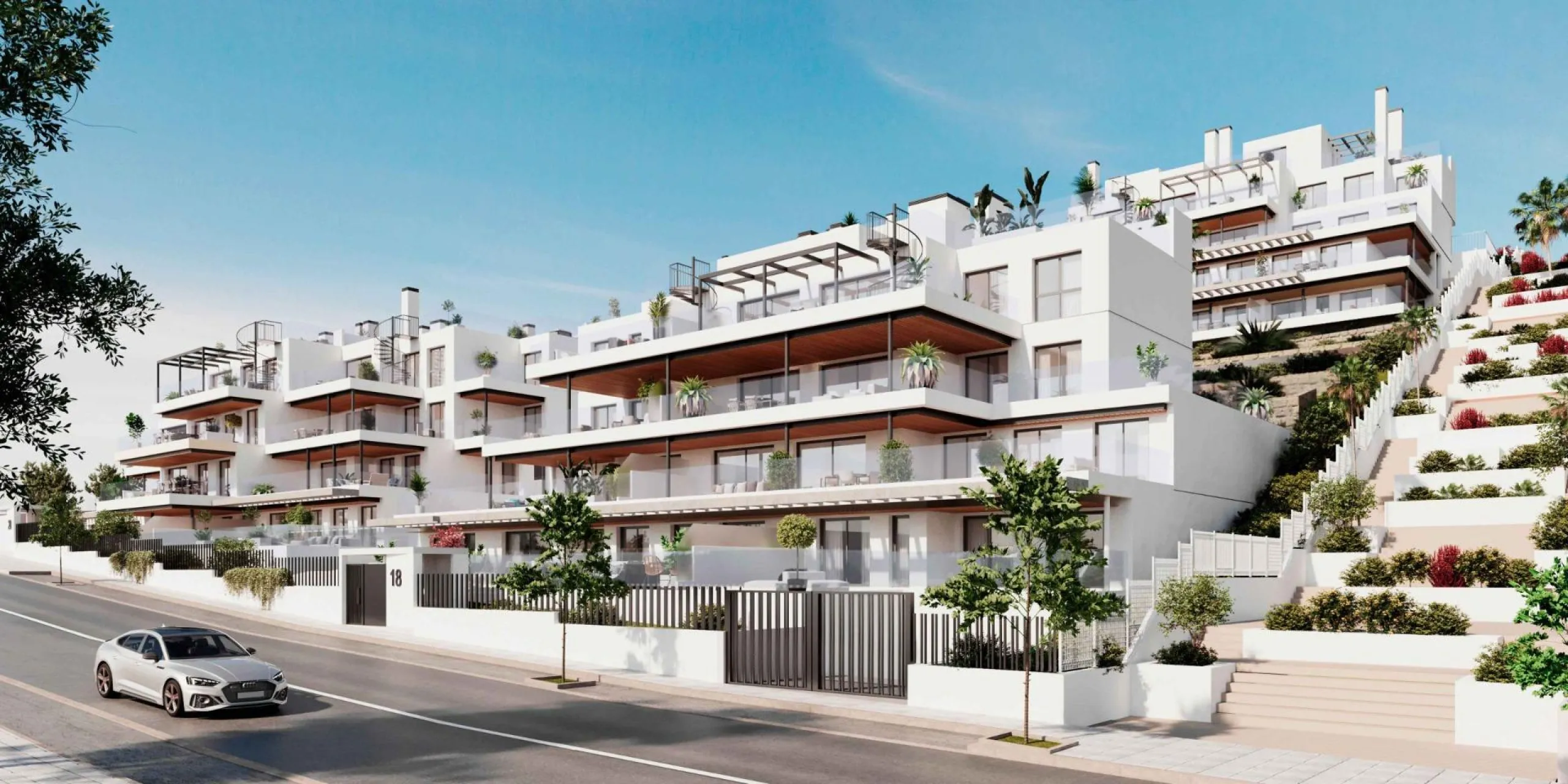 NEW BUILD RESIDENTIAL COMPLEX IN ESTEPONA& & This luxury community boasts superb facilities that will ensure owning a property here will be an investment that can only appreciate throughout the years. With a fully equipped gym and wellness area, bot
