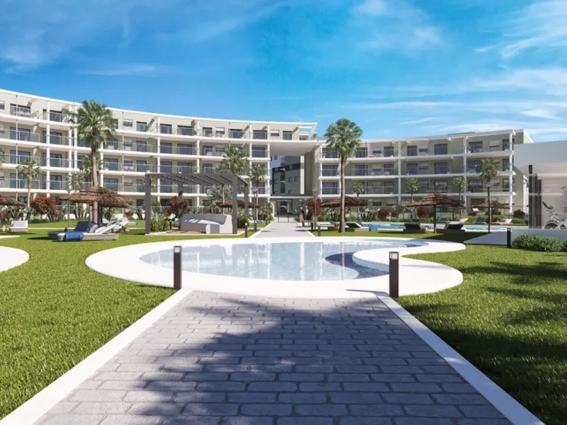NEW BUILD RESIDENTIAL COMPLEX OF APARTMENTS IN MANILVA& & New Build residential complex located in Manilva where you will be surrounded by what really matters: nature, the sea and your loved ones, thanks to the tranquillity of living away from an el