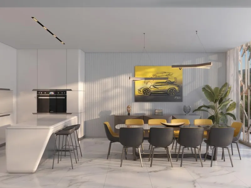 A PARADISE OF LUXURY AND ELEGANCE INSPIRED BY AUTOMOBILI LAMBORGHINI& & Exclusive residential community of 53 luxury villas, with a design inspired by Lamborghini automobiles. Gated community with premium 24/7 private security. Luxury villas careful