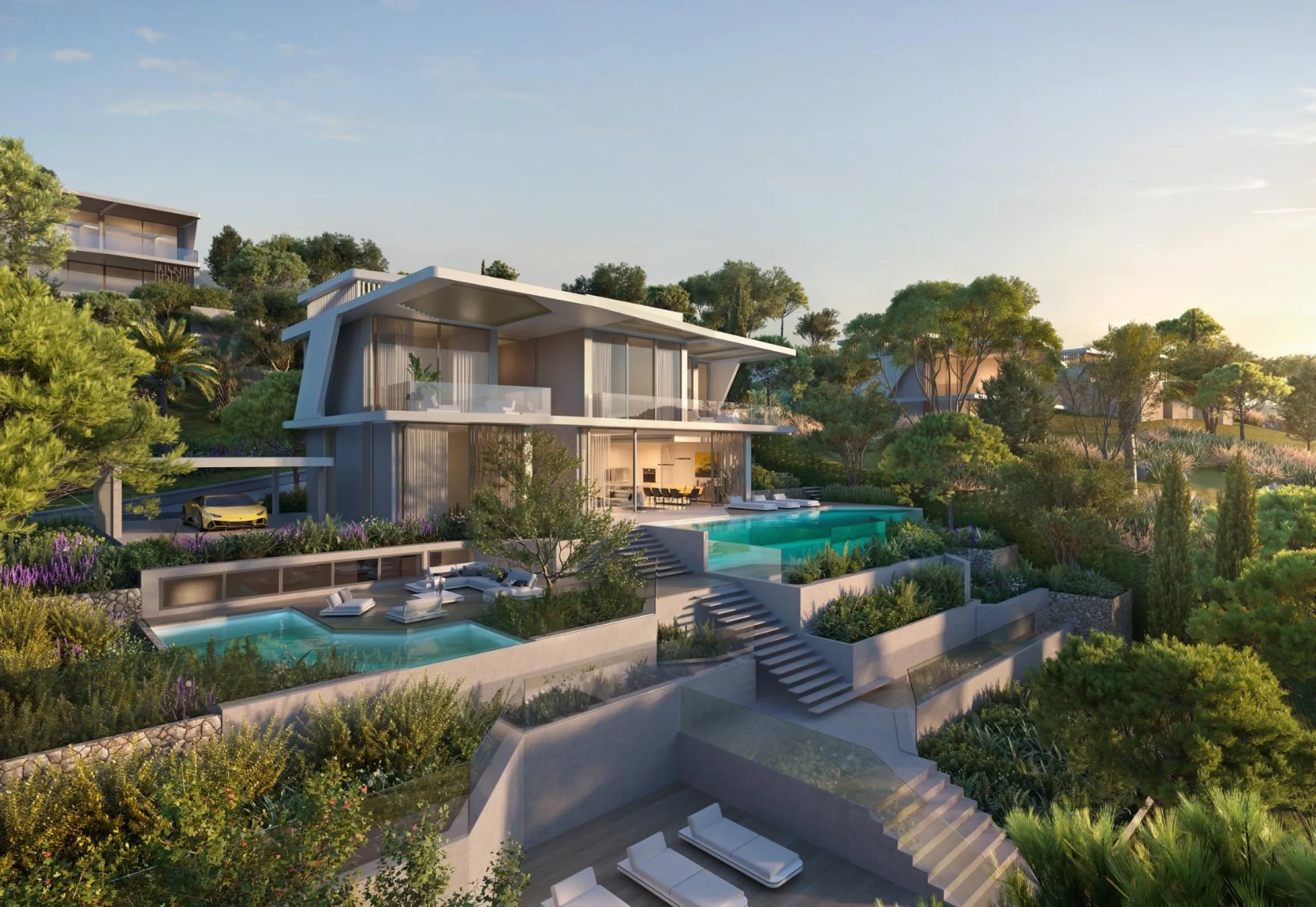 A PARADISE OF LUXURY AND ELEGANCE INSPIRED BY AUTOMOBILI LAMBORGHINI& & Exclusive residential community of 53 luxury villas, with a design inspired by Lamborghini automobiles. Gated community with premium 24/7 private security. Luxury villas careful