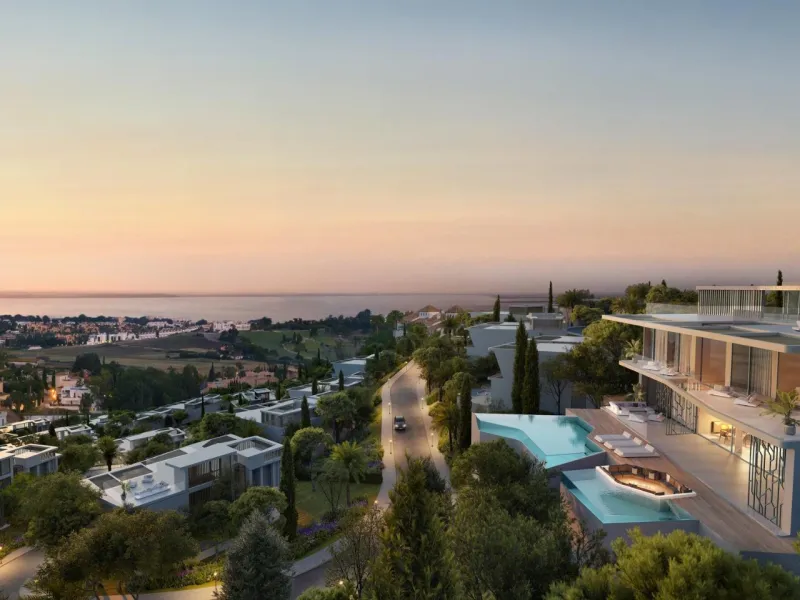 Luxusvillen im Lamborghini-Design mit Meerblick in Benahavís