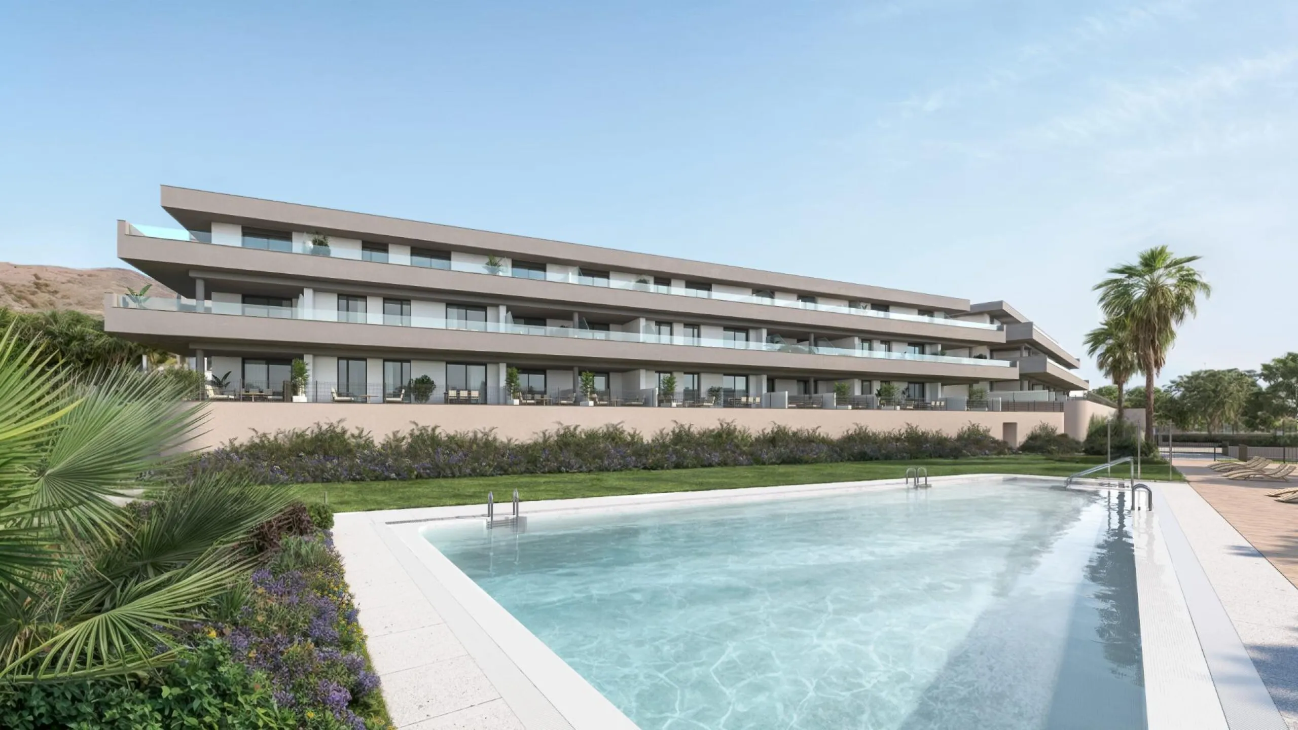 NEW BUILD RESIDENTIAL COMPLEX NEAR ESTEPONA& & New Build residential complex with a contemporary and modern design, with a total of 135 1, 2 and 3 bedroom homes located next to Valle Romano Golf Club in Estepona.& & The privileged south orient