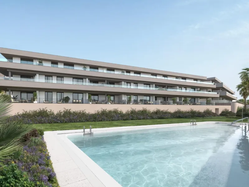 NEW BUILD RESIDENTIAL COMPLEX NEAR ESTEPONA& & New Build residential complex with a contemporary and modern design, with a total of 135 1, 2 and 3 bedroom homes located next to Valle Romano Golf Club in Estepona.& & The privileged south orient