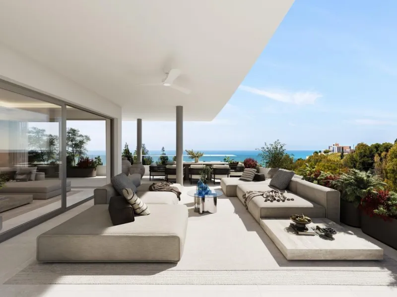 Exclusive Boutique Apartments with Sea Views in Torrequebrada, Benalmádena& & Prime Location Just 250 m from the Beach& This new boutique development offers only 16 exclusive apartments with 3 and 4 bedrooms, all with south orientation and large 