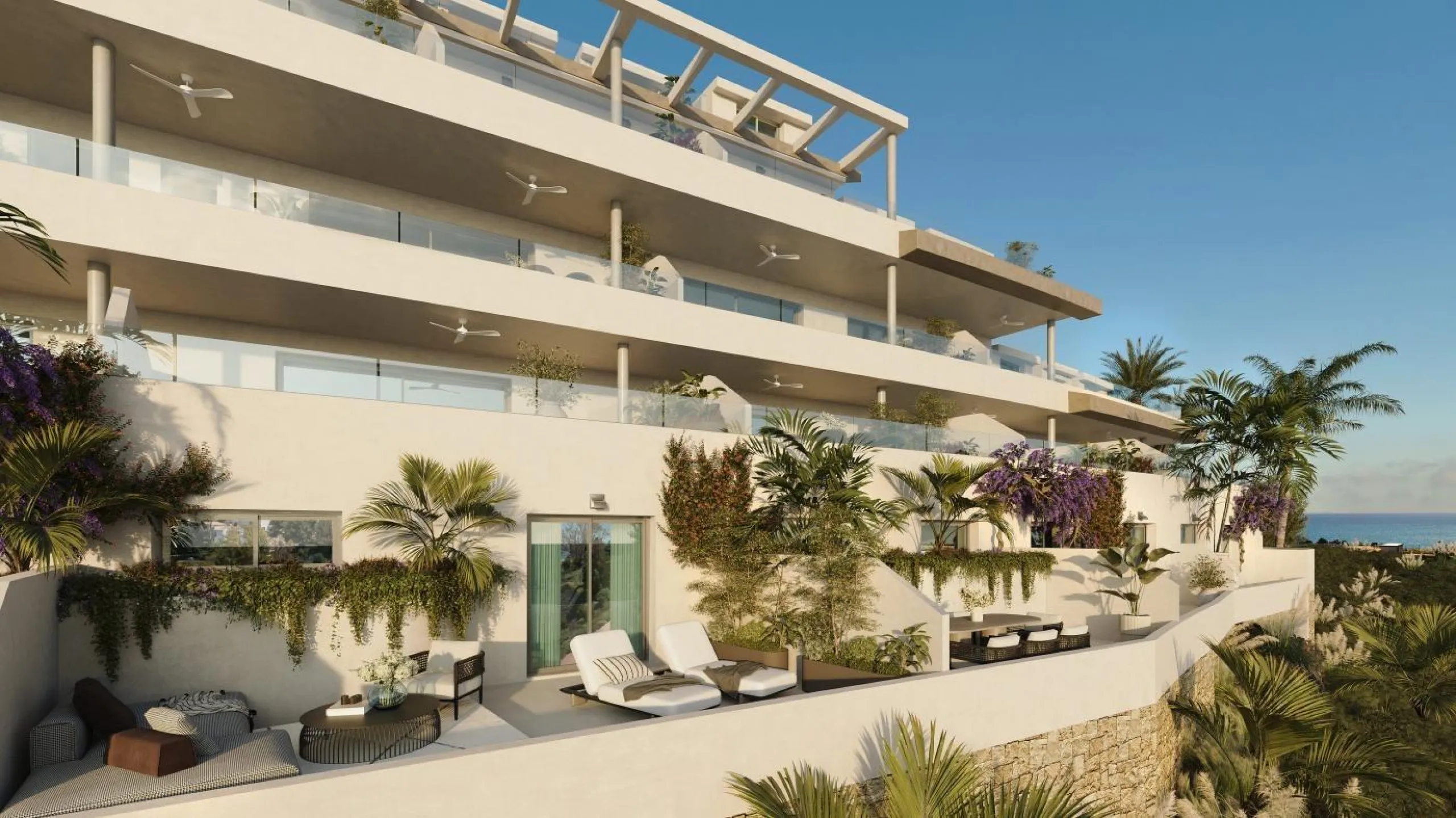 Exclusive Boutique Apartments with Sea Views in Torrequebrada, Benalmádena& & Prime Location Just 250 m from the Beach& This new boutique development offers only 16 exclusive apartments with 3 and 4 bedrooms, all with south orientation and large 