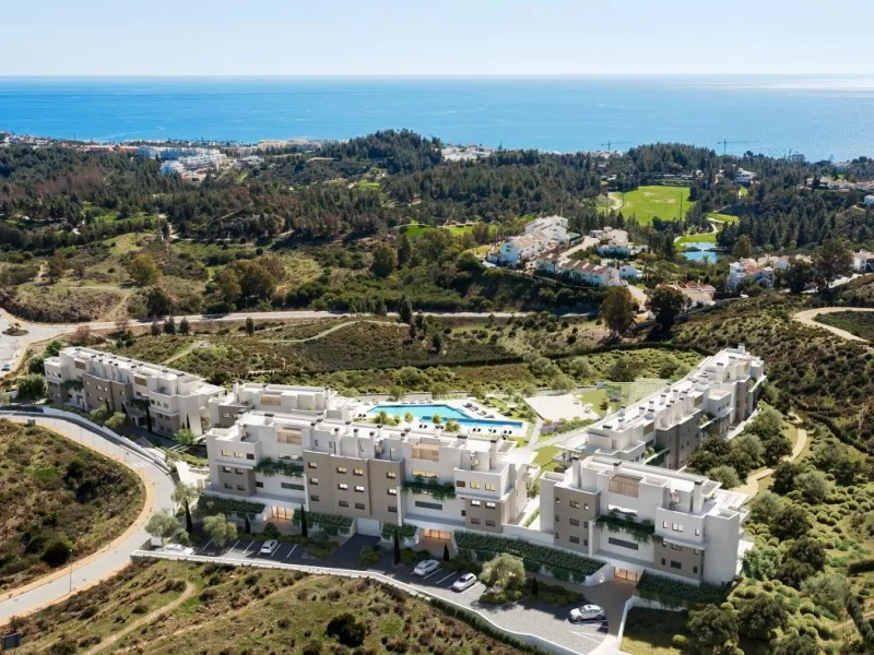 New Sea View Apartments in Mijas, Málaga – Modern Living on the Costa del Sol& & Exclusive New Development Surrounded by Golf and Nature& This new residential project in Mijas, Málaga offers 120 stylish apartments with 1, 2, or 3 bedrooms, though