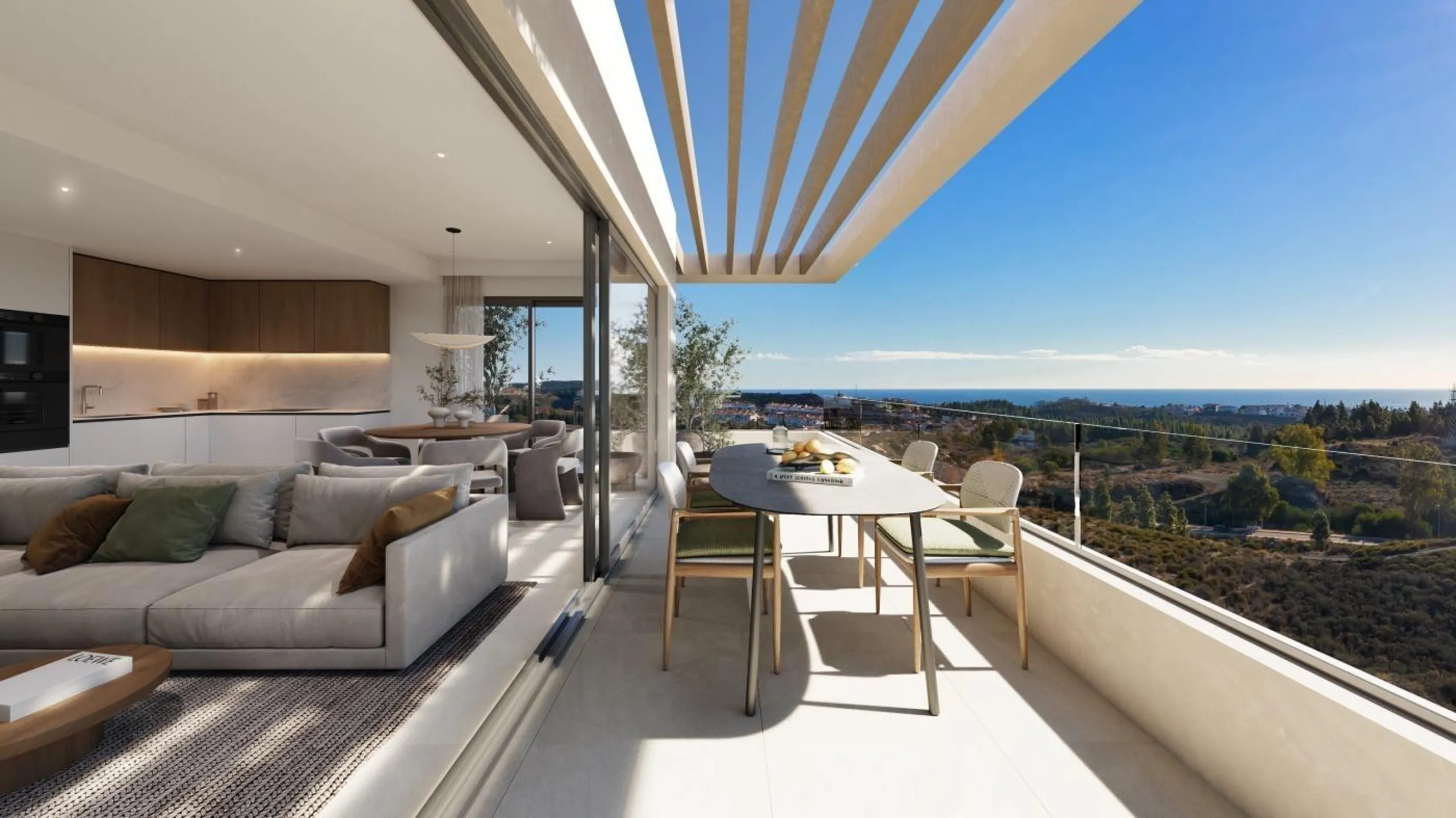 New Sea View Apartments in Mijas, Málaga – Modern Living on the Costa del Sol& & Exclusive New Development Surrounded by Golf and Nature& This new residential project in Mijas, Málaga offers 120 stylish apartments with 1, 2, or 3 bedrooms, though