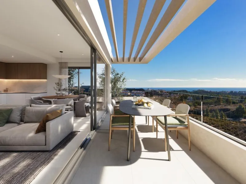 New Sea View Apartments in Mijas, Málaga – Modern Living on the Costa del Sol& & Exclusive New Development Surrounded by Golf and Nature& This new residential project in Mijas, Málaga offers 120 stylish apartments with 1, 2, or 3 bedrooms, though