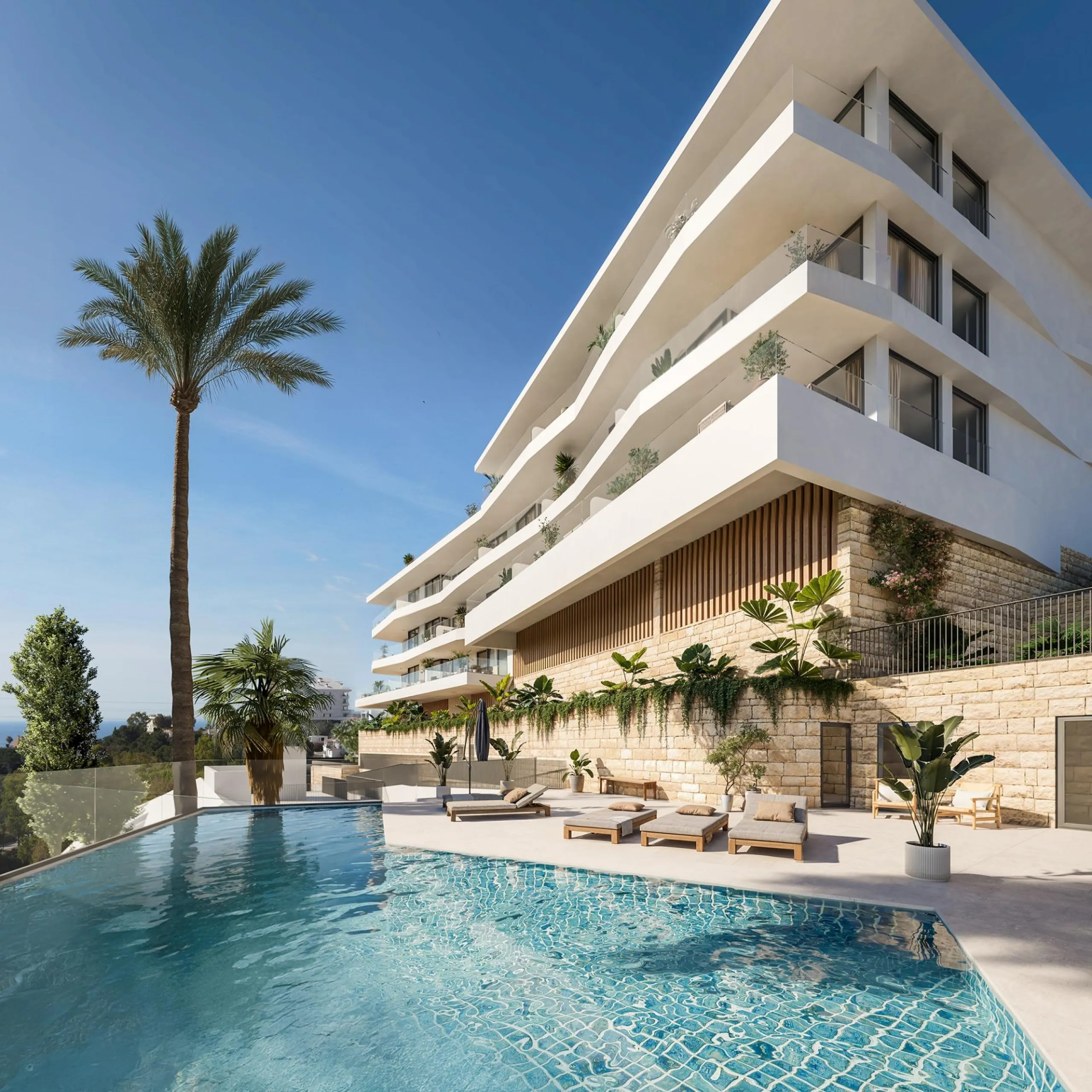 New Build Apartments with Sea Views in Torreblanca del Sol, Fuengirola& & Exclusive Boutique Development on the Costa del Sol& This exclusive new build apartment complex in Torreblanca del Sol, Fuengirola offers the perfect combination of tranqui
