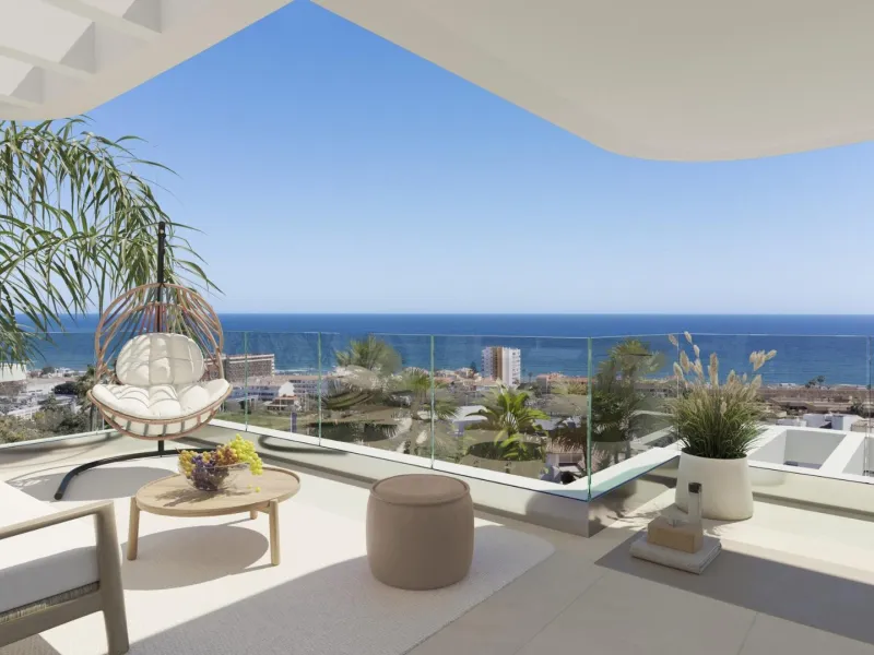 New Build Residential in La Cala de Mijas – Modern Living by the Sea& & Discover this exclusive new build residential complex in La Cala de Mijas, Costa del Sol, designed to combine modern architecture with nature. Surrounded by lush green areas and