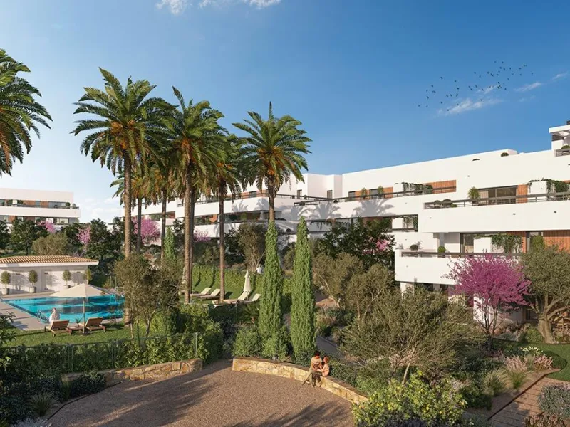 NEW BUILD RESIDENTIAL COMPLEX IN ESTEPONA& & New build modern residential of apartments with 1, 2 and 3 bedrooms with large terraces and stunning sea views in a privileged location of Estepona.& & Residential has an excellent communal area wit
