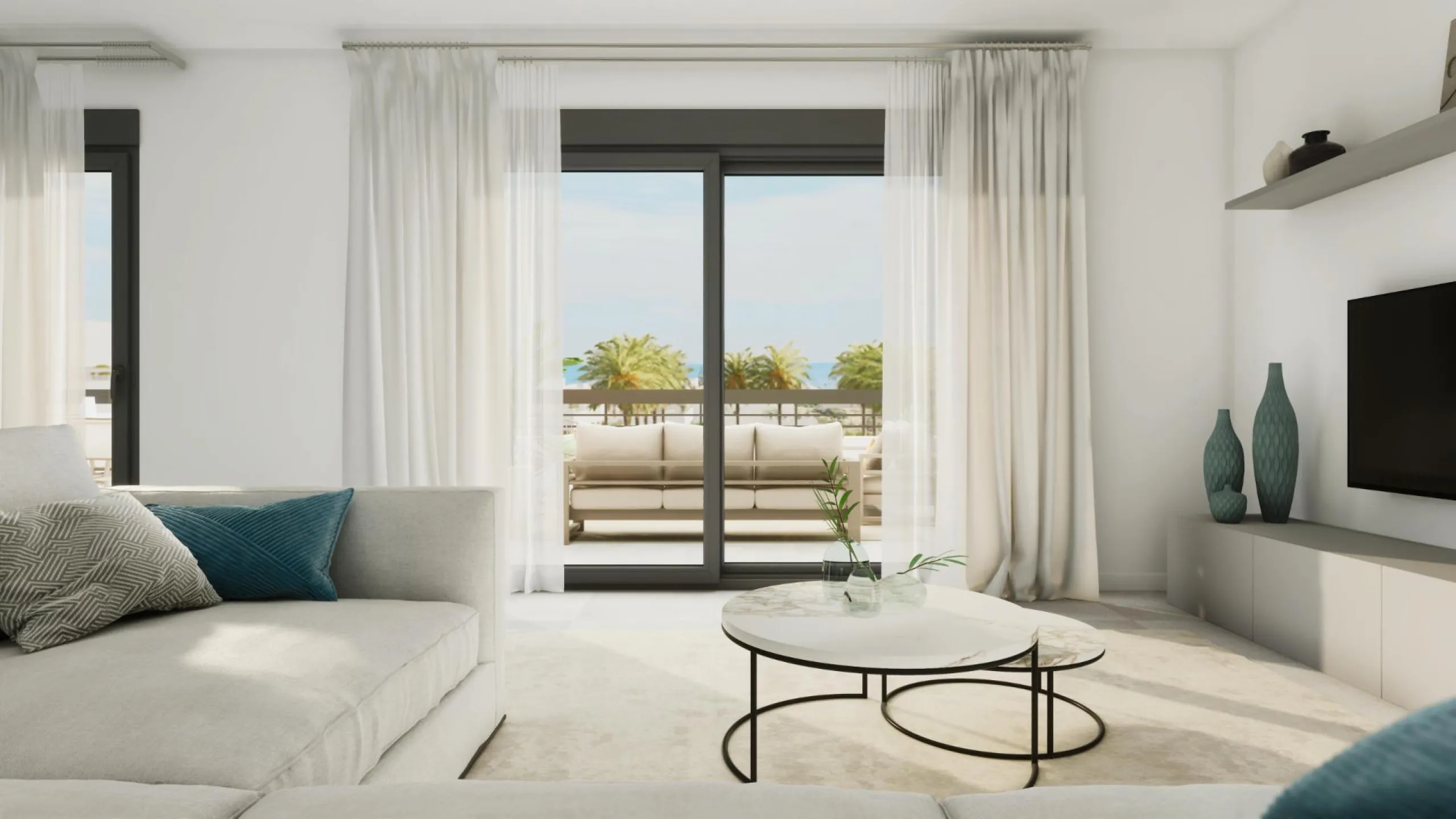 NEW BUILD RESIDENTIAL COMPLEX IN ESTEPONA& & New build modern residential of apartments with 1, 2 and 3 bedrooms with large terraces and stunning sea views in a privileged location of Estepona.& & Residential has an excellent communal area wit