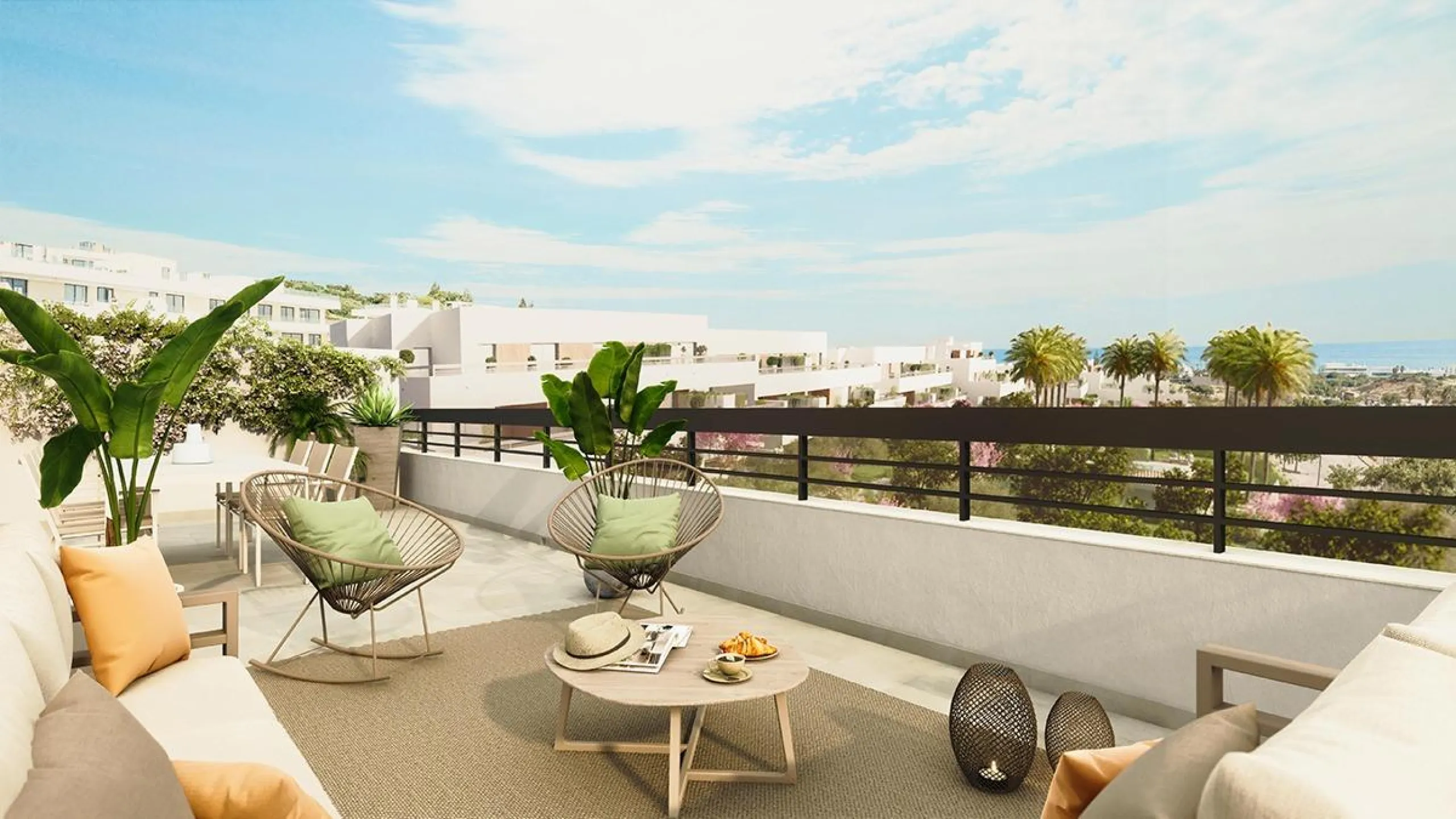 NEW BUILD RESIDENTIAL COMPLEX IN ESTEPONA& & New build modern residential of apartments with 1, 2 and 3 bedrooms with large terraces and stunning sea views in a privileged location of Estepona.& & Residential has an excellent communal area wit