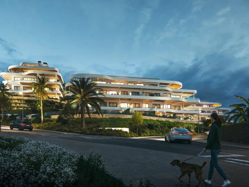 Роскошные новые апартаменты в Cerrado del Águila Golf, Михас, с видом на море и гольф-поле& & Насладитесь эксклюзивным образом жизни в этом современном новом курортном комплексе, расположенном в престижном районе Cerrado del Águila Golf в Михасе. Ок