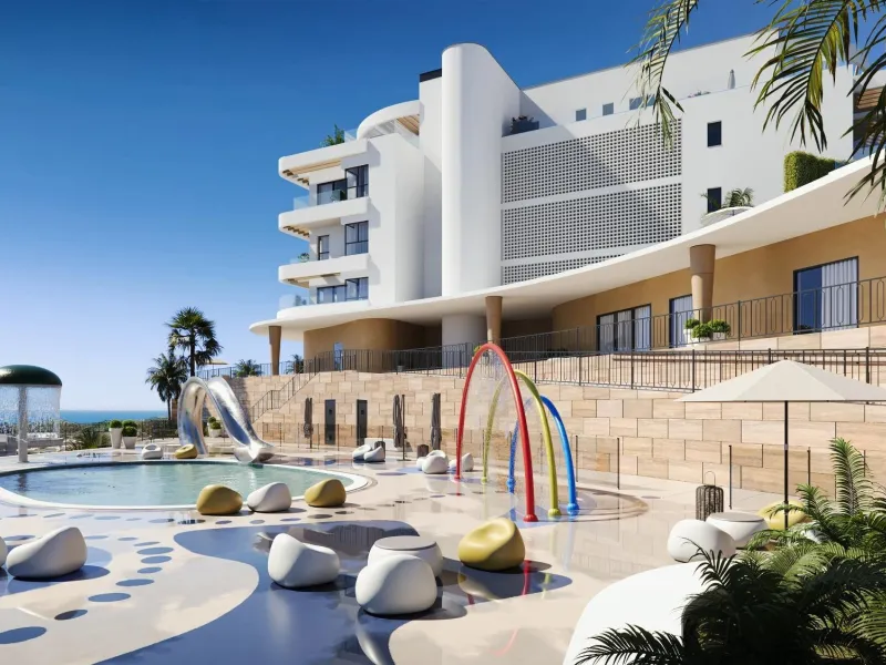 Luxury New Build Apartments in Cerrado del Águila Golf, Mijas with Sea and Golf Views& & Experience an exclusive lifestyle in this modern new build resort located in the prestigious Cerrado del Águila Golf area of Mijas. Surrounded by nature and boa