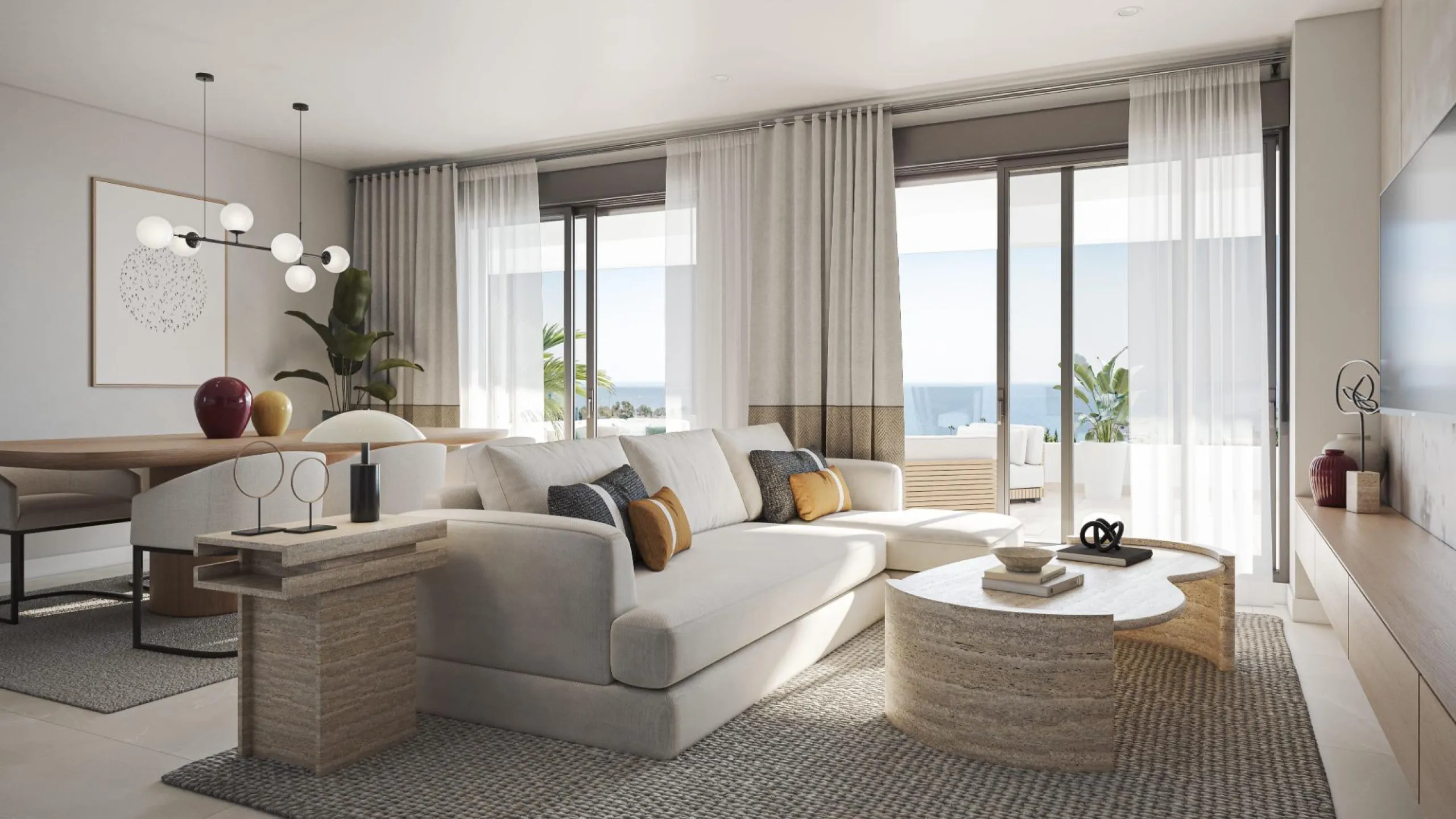 Luxury apartments with sea views in Estepona, just 400 metres from the beach& & Exclusive project comprising 105 apartments with 2, 3 and 4 bedrooms, designed to offer you maximum comfort and well-being. Located in a privileged setting, this develop
