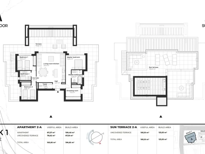 NEW BUILD RESIDENTIAL COMPLEX NEAR ESTEPONA& & New Build residential complex of luxury apartments in Buenas Noches, near Estepona.& & Complex located only 220m from the beach and consist only 3 blocks, each with 5 apartments, in a gated commun