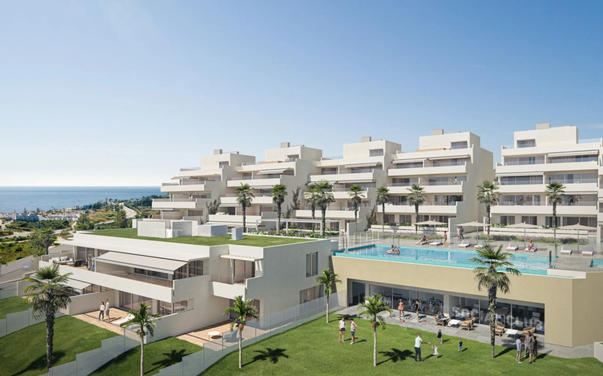 NEW BUILD RESIDENTIAL COMPLEX IN ESTEPONA& &  New Build residential complex in Estepona consist of 54 properties.& You can choose 2 and 3 bedrooms options and different types: ground floors, mid-level floors and penthouses, so you can feel the li