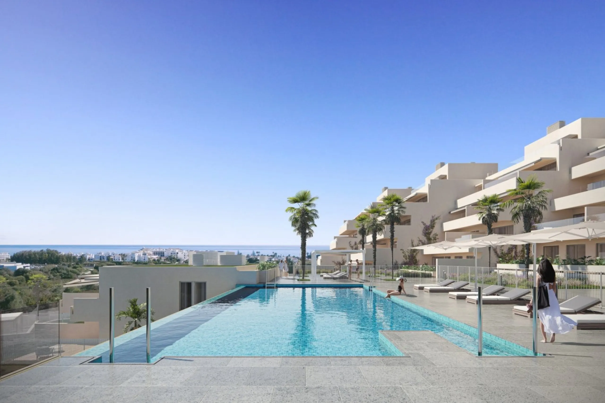 NEW BUILD RESIDENTIAL COMPLEX IN ESTEPONA& &  New Build residential complex in Estepona consist of 54 properties.& You can choose 2 and 3 bedrooms options and different types: ground floors, mid-level floors and penthouses, so you can feel the li
