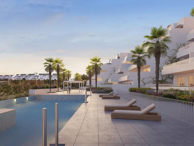 NEW BUILD RESIDENTIAL COMPLEX IN ESTEPONA& &  New Build residential complex in Estepona consist of 54 properties.& You can choose 2 and 3 bedrooms options and different types: ground floors, mid-level floors and penthouses, all with sea views, so