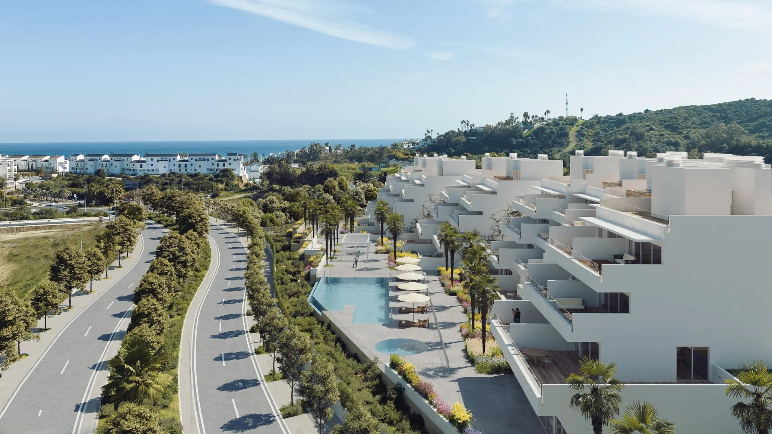 NEW BUILD RESIDENTIAL COMPLEX IN ESTEPONA& &  New Build residential complex in Estepona consist of 54 properties.& You can choose 2 and 3 bedrooms options and different types: ground floors, mid-level floors and penthouses, so you can feel the li