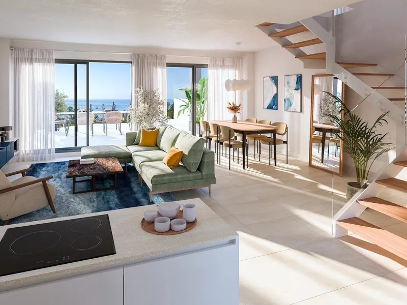 New Build Apartments and Townhouses for Sale in Torremuelle Benalmádena& & Exclusive Residential Development on the Costa del Sol& Discover this exceptional new build project in Torremuelle, one of the most sought-after areas of Benalmádena. Loca