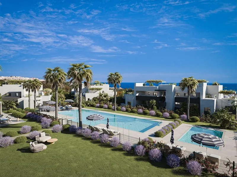 New Build Apartments for Sale in Doña Julia Golf, Casares Costa& & Exclusive Residential Development in the Heart of the Costa del Sol& Discover this exceptional new build development located in the prestigious Doña Julia Golf area of Casares. Pe