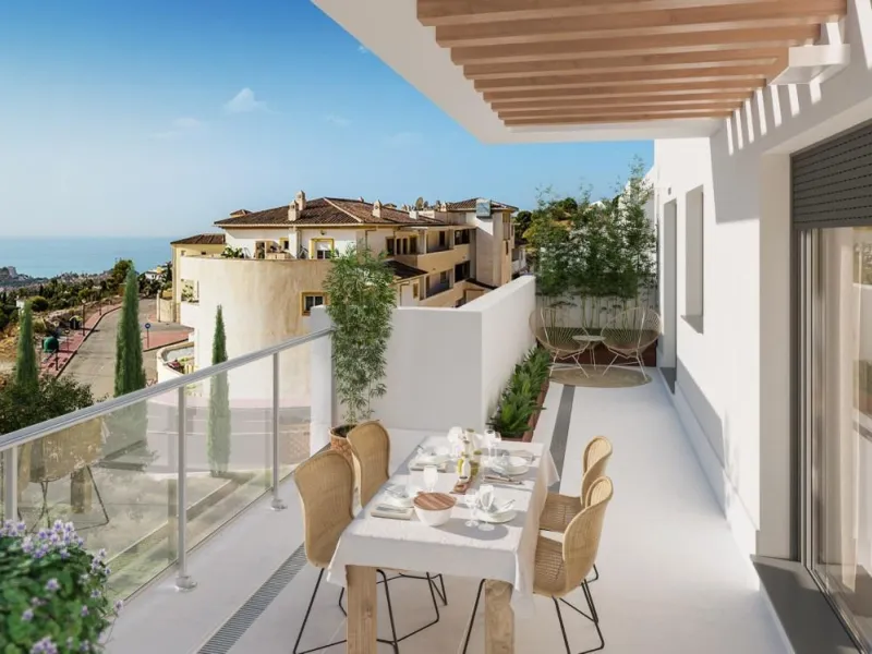New Build Apartments for Sale in Benalmádena Pueblo Costa del Sol& & Modern Residential Development just 3 km from beach& This exclusive new build development offers 57 contemporary homes with 2 and 3 bedrooms, each featuring 2 full bathrooms and