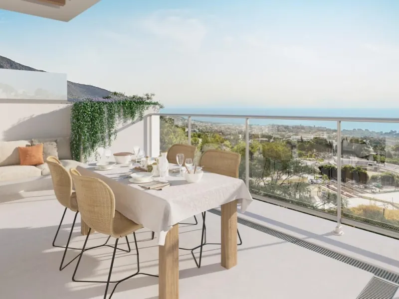 New Build Apartments for Sale in Benalmádena Pueblo Costa del Sol& & Modern Residential Development just 3 km from beach& This exclusive new build development offers 57 contemporary homes with 2 and 3 bedrooms, each featuring 2 full bathrooms and