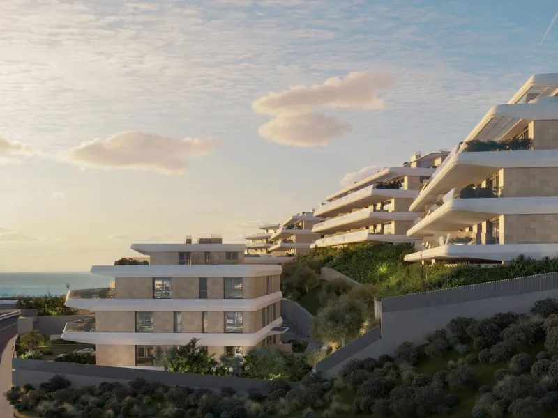 New Build Apartments with Sea Views in Selwo, Estepona& & A unique residential project located next to Selwo Park, in a privileged location surrounded by nature and green areas. From your new home, you will enjoy spectacular sea views and communal a