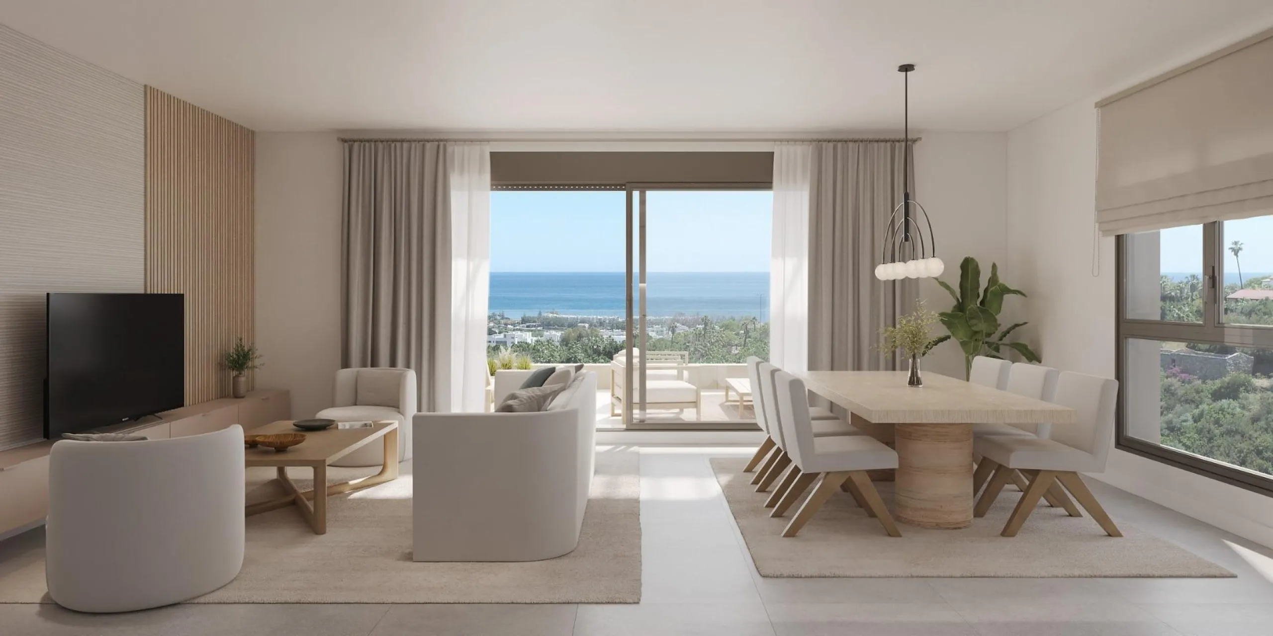 New Build Apartments with Sea Views in Selwo, Estepona& & A unique residential project located next to Selwo Park, in a privileged location surrounded by nature and green areas. From your new home, you will enjoy spectacular sea views and communal a