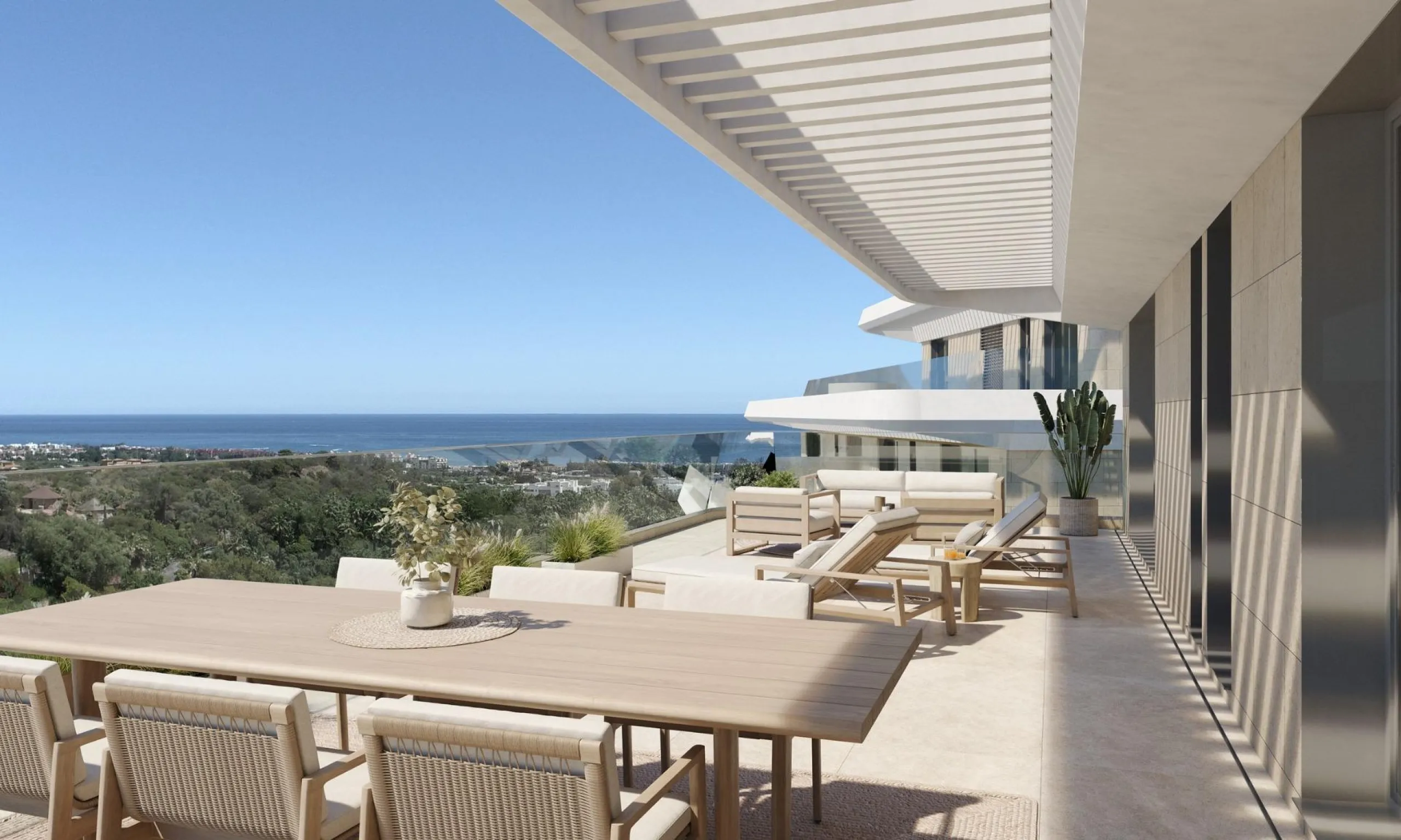 New Build Apartments with Sea Views in Selwo, Estepona& & A unique residential project located next to Selwo Park, in a privileged location surrounded by nature and green areas. From your new home, you will enjoy spectacular sea views and communal a