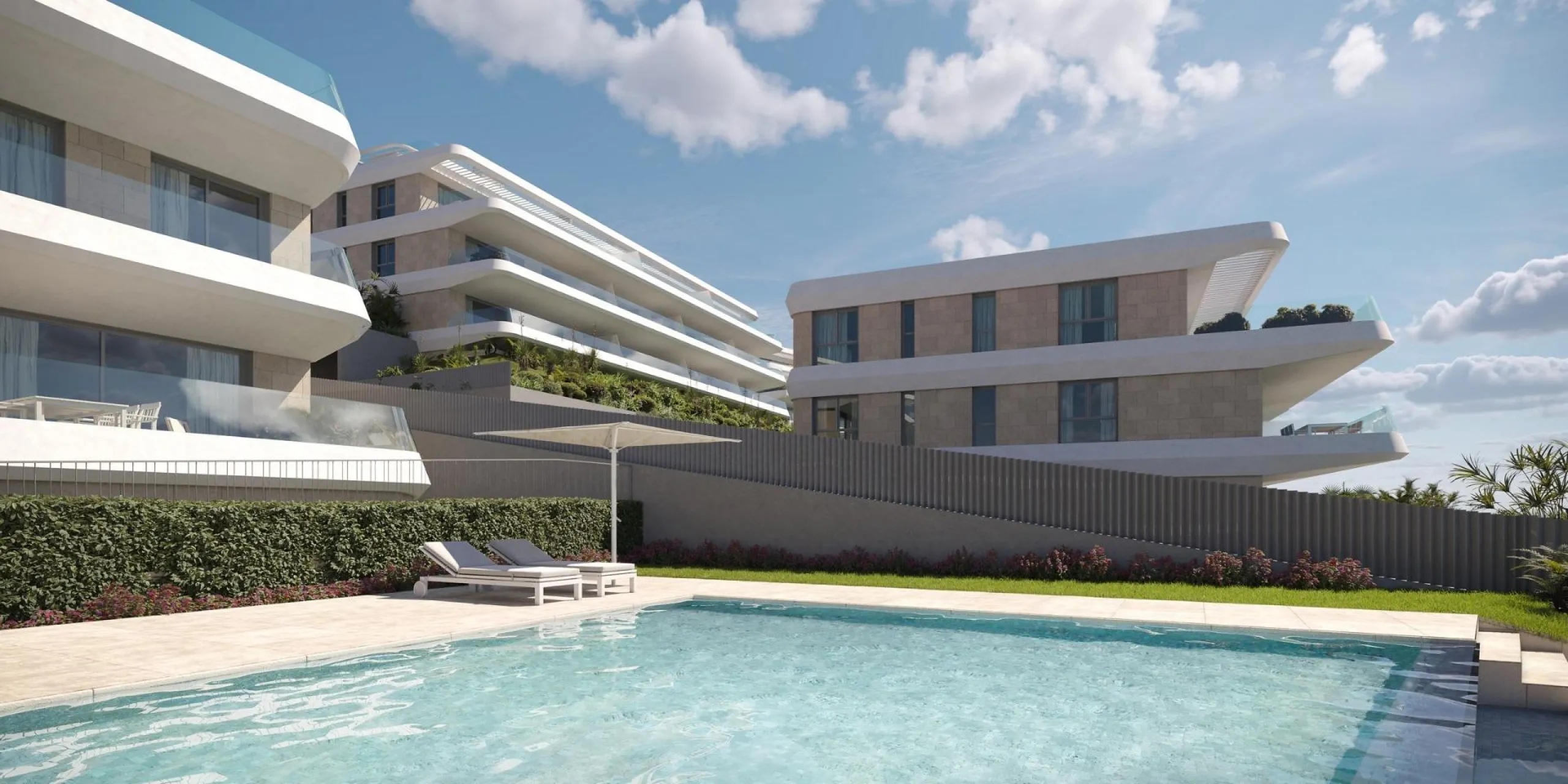 New Build Apartments with Sea Views in Selwo, Estepona& & A unique residential project located next to Selwo Park, in a privileged location surrounded by nature and green areas. From your new home, you will enjoy spectacular sea views and communal a