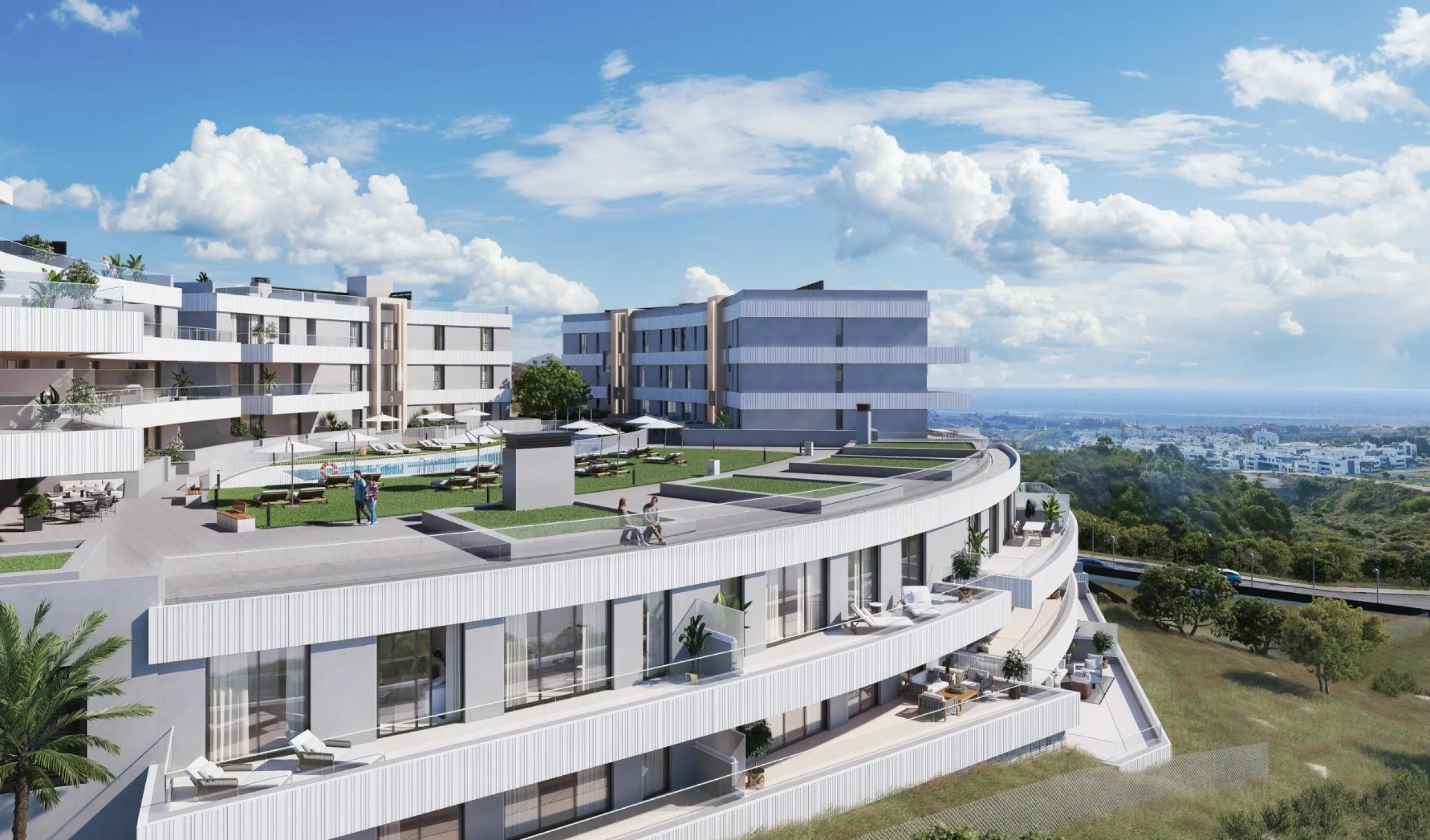 New Build Apartments with Sea Views in Selwo, Estepona& & Modern homes in a privileged natural setting& Located in the exclusive area of Selwo, between Estepona and San Pedro de Alcántara, this new residential development on the Costa del Sol sit