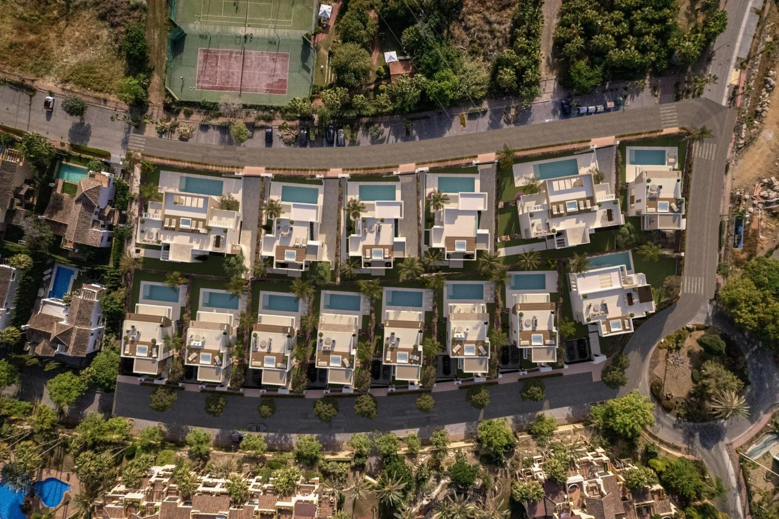 Exclusive New Build Villas in Estepona next to El Campanario Golf& & Contemporary luxury in a privileged location on the Costa del Sol& Discover a unique development of 14 designer villas located in one of the most exclusive areas between Marbell