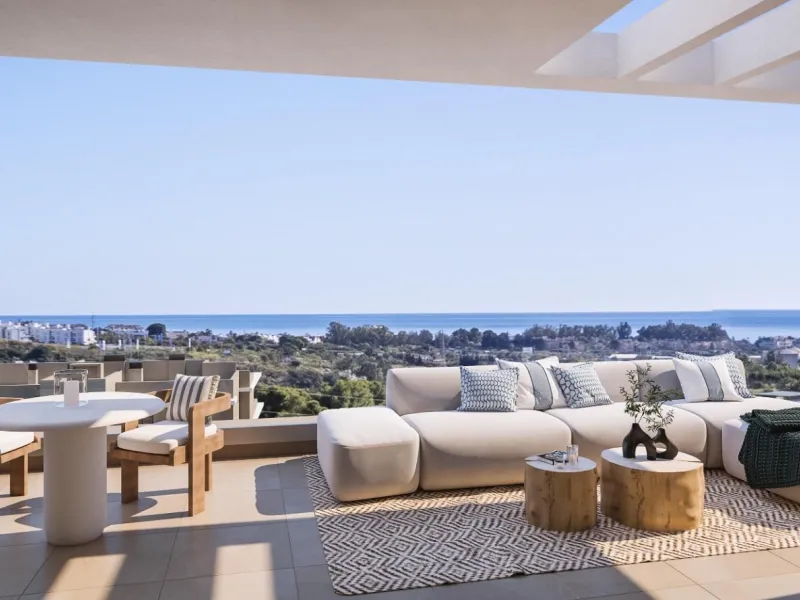 NEW BUILD RESIDENTIAL COMPLEX IN ESTEPONA& & A project that overlooks the sea and the mountains and whose architecture blends in with the surroundings to create a habitat of its own, where the sun and the Mediterranean mark the passage of time& &