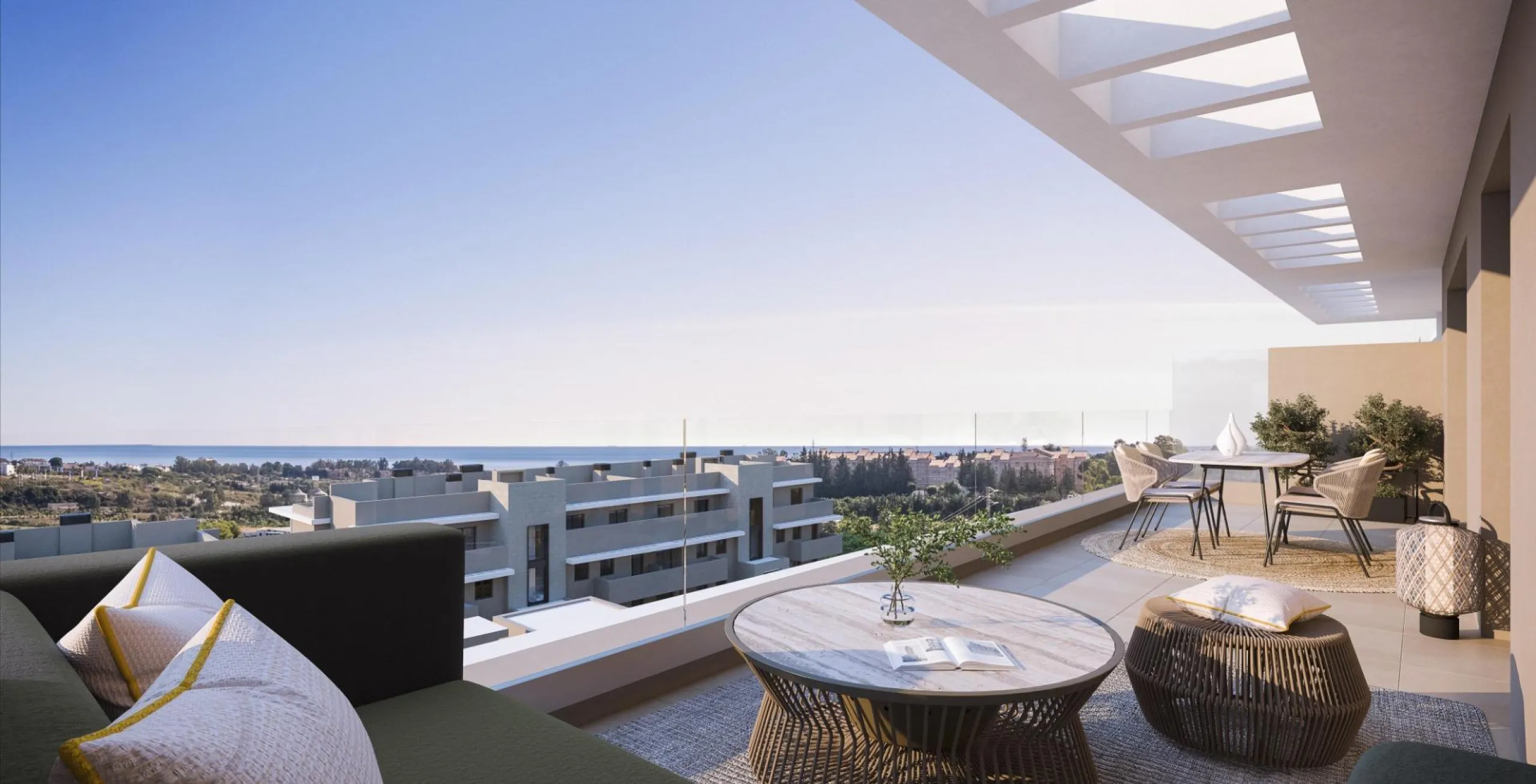 NEW BUILD RESIDENTIAL COMPLEX IN ESTEPONA& & A project that overlooks the sea and the mountains and whose architecture blends in with the surroundings to create a habitat of its own, where the sun and the Mediterranean mark the passage of time& &