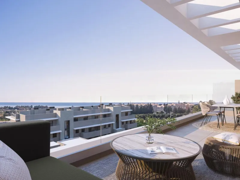 NEW BUILD RESIDENTIAL COMPLEX IN ESTEPONA& & A project that overlooks the sea and the mountains and whose architecture blends in with the surroundings to create a habitat of its own, where the sun and the Mediterranean mark the passage of time& &